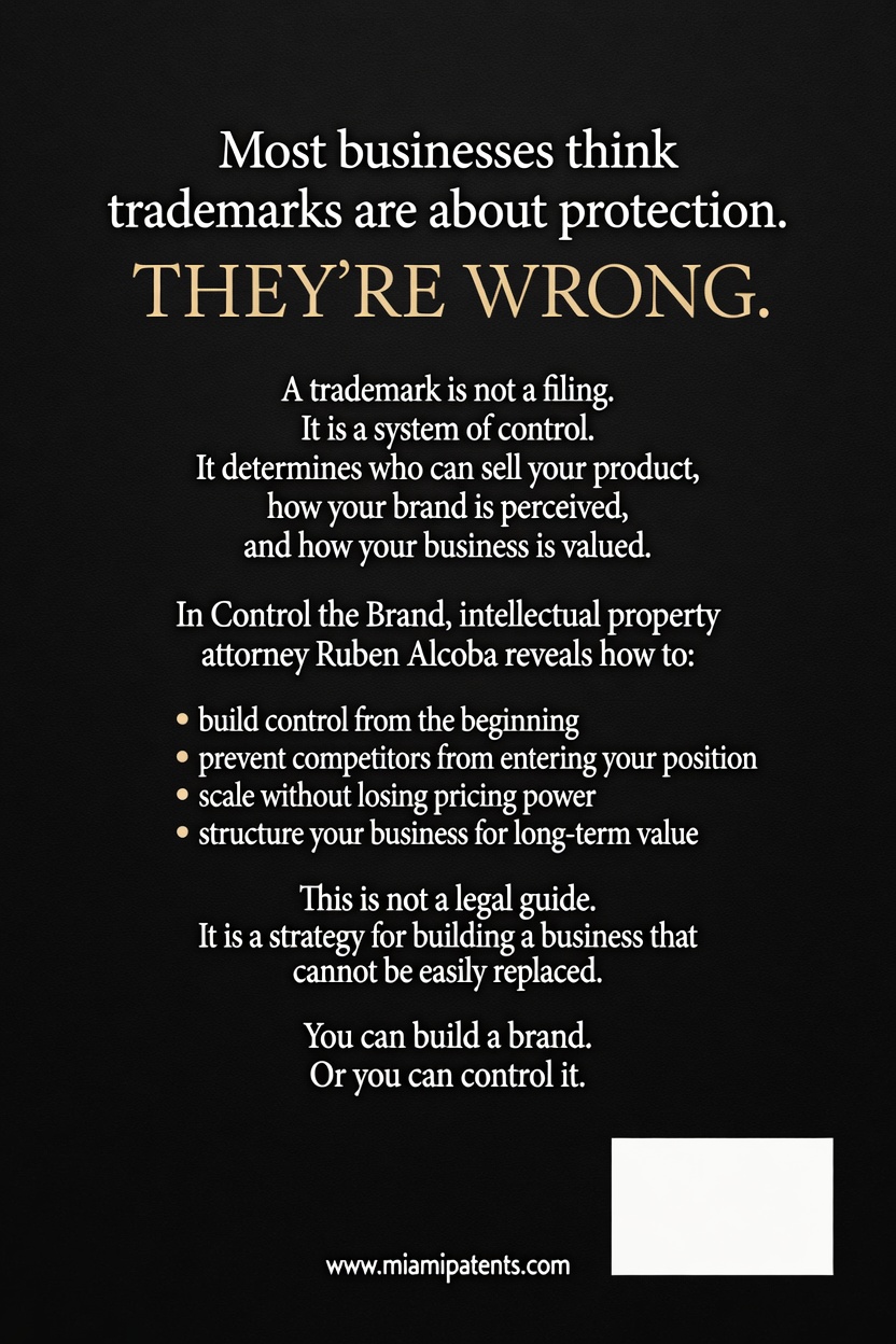 Back cover for Control the Brand showing the book’s sales message